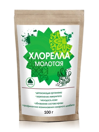 Хлорелла молотая, 100г. GreenBuffet Funnut