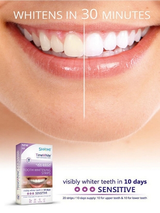 Отбеливающие полоски TIME WHITE CLASSIC SHOMI