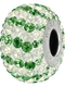 Шарм круглый с кристаллами Erinite и White Opal, размер 14,0мм, 1 штука SWAROVSKI.