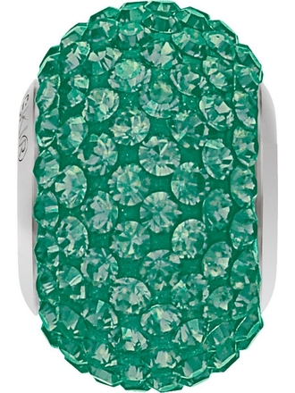 Шарм с круглыми кристаллами оттенка Emerald, Dark Green, 13 мм SWAROVSKI.