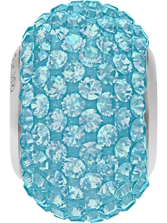 Шарм с круглыми кристаллами оттенка Shining Blue, Aquamarine, 13 мм SWAROVSKI.