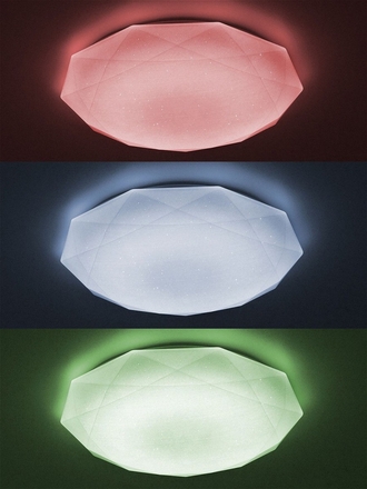 Потолочный светодиодный светильник с пультом ALMAZ 25W RGB в детскую, гостиную, кухню, до 15 кв.м Estares