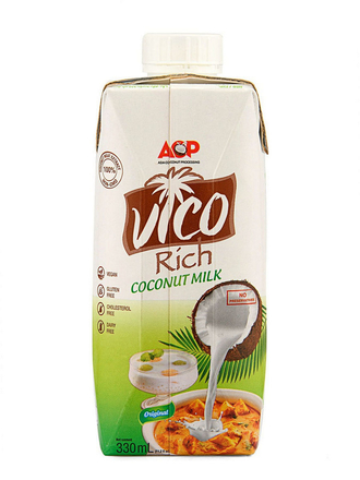 Органическое кокосовое молоко Vico Rich, 0,33 л. (коробка 24 шт.) ACP