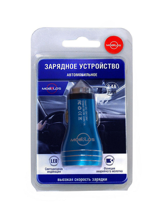Коннектор USB автомобильный на 2 разъема Mobylos