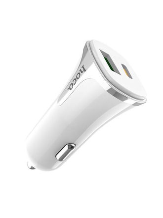 Автомобильное зарядное устройство Z31A Colossus White, быстрая зарядка PD или QC3.0 Hoco