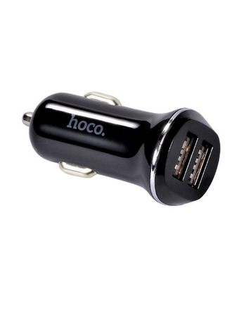 Автомобильное зарядное устройство Z1 Black, 2 USB, 2100mA и кабель для microUSB Hoco