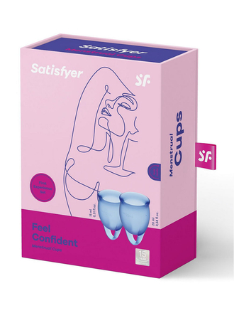 Менструальные чаши Satisfyer Feel Confident, 2 штуки, мешочек для хранения в комплекте Satisfyer