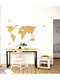 Деревянная карта мира AFI DESIGN 80х40 см, дуб AfiDesign