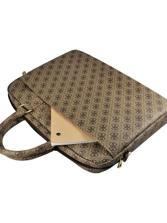 Сумка для ноутбуков 15 сумка 4G Uptown Bag PU Brown GUESS