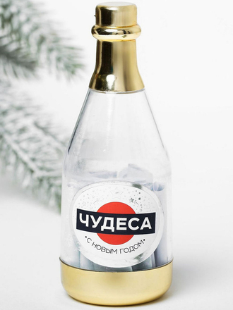 Пожелания в бутылке Чудеса, 12х5см / Новый год / Новогодний подарок Зимнее Волшебство