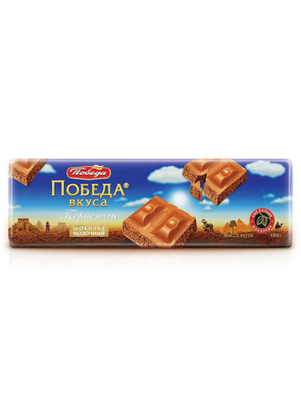 Шоколад Победа вкуса молочный пористый, 180 г Победа Вкуса