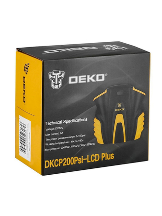Насос автомобильный цифровой DKCP200PSI LCD Plus DEKO