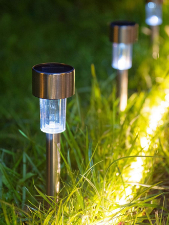 Садовый светильник на солнечной батарее с колышком, 1 шт в комплекте Lamper
