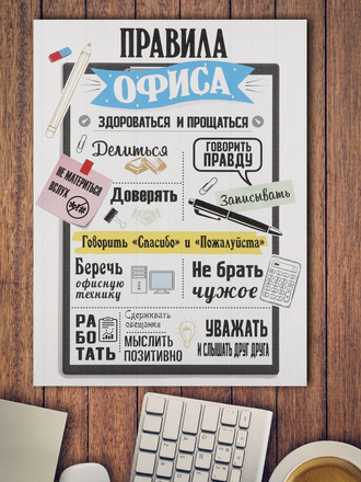 Картина / Постер / Картина на холсте / Правила Дома / Правила Мамы / Правила Папы Картины DomShop