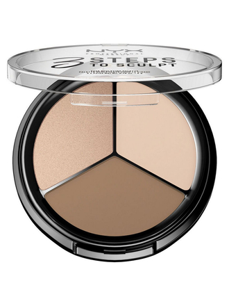 Тройная палетка для контурирования. 3 STEPS TO SCULPT FACE SCULPTING PALETTE NYX PROFESSIONAL MAKEUP