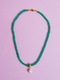 Чокер из граненого хризопраза Ar deco с подвеской из жемчуга BL Jewelry