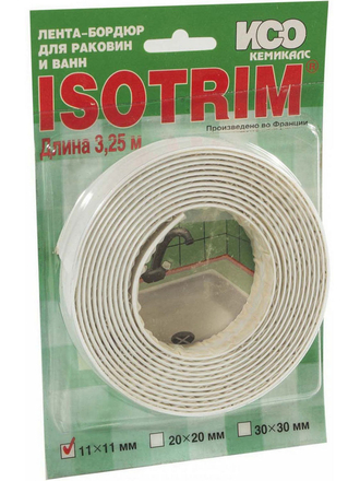 Лента бордюрная для ванны и кухни ISOTRIM 22 мм х 3,25 м ISOTRIM