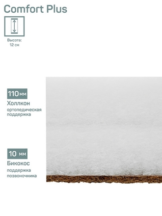 Матрас со съемным чехлом, Comfort Plus 1190 x 590 х 120 AmaroBaby