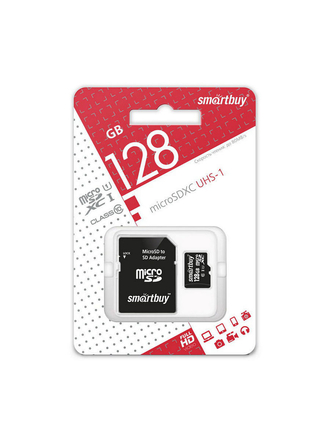 Карта памяти microSDXC, 128 ГБ (SB128GBSDCL10-01) Smartbuy