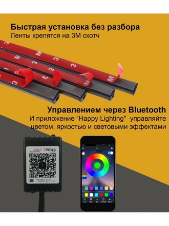 Авто подсветка салона / Светодиодный модуль для авто/подсветка в машину/ подсветка в автомобиль VPshop