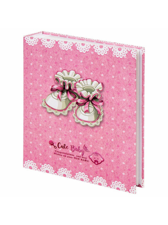 Фотоальбом Baby shoes на 200 фото 10х15 см, твердая обложка, термосклейка Brauberg
