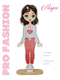 Куклы с магнитной одеждой PRO FASHION, игра одень куклу 30 нарядов, 5 шаблонов для раскрашивания Mr. Bigzy