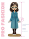 Куклы с магнитной одеждой PRO FASHION, игра одень куклу 30 нарядов, 5 шаблонов для раскрашивания Mr. Bigzy