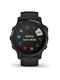 Черные часы Garmin Fenix 6S Sapphire серый DLC с черным ремешком GARMIN