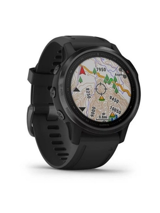 Черные часы Garmin Fenix 6S Sapphire серый DLC с черным ремешком GARMIN