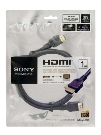 Кабель DLC-HE10BSK, HDMI-HDMI, 1м Sony