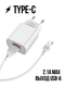 Зарядное устройство для телефона, зарядка адаптер Type C, блок питания USB сетевой, с проводом Borofone