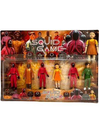 Игра в кальмара/Фигурки из игры в/Герои из игры в 6 штук Лучший Бренд